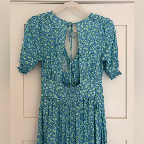 Mango Floral Button Midi Dress Sz 2 - Picture 11 of 14